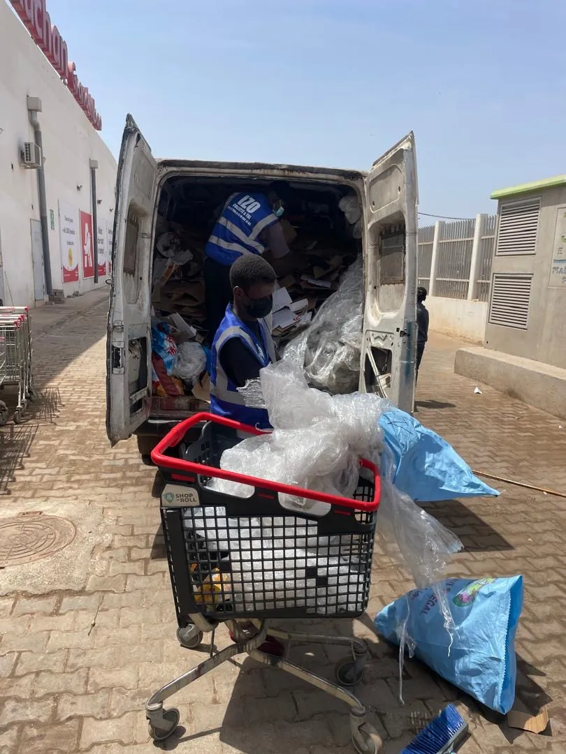 Chargement des déchets triés